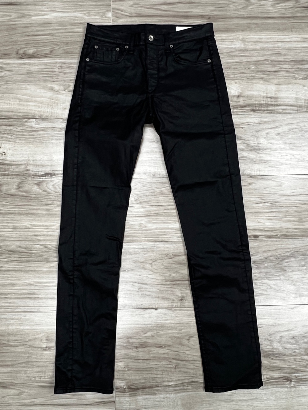 Rag & Bone Fit 2 Slim Jeans in Coated Black Size 30